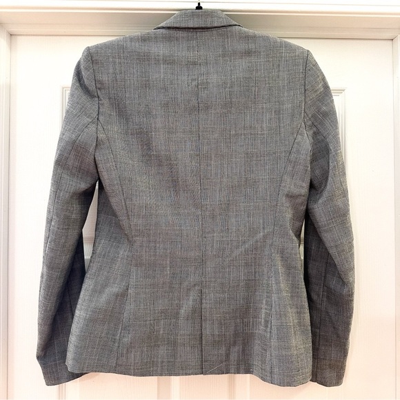 Zara Gray Plaid Tailored Blazer sz 6 - Picture 11 of 13